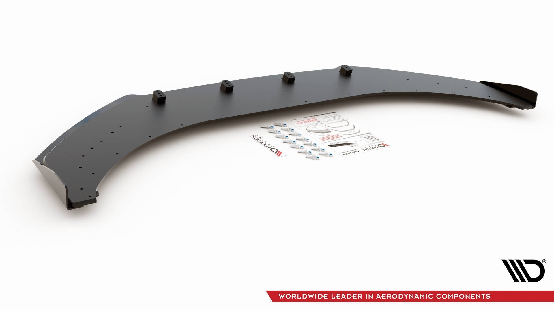 Maxton Robuste Racing Front Ansatz für passend +Flaps für Volkswagen Arteon R-Line schwarz Hochglanz