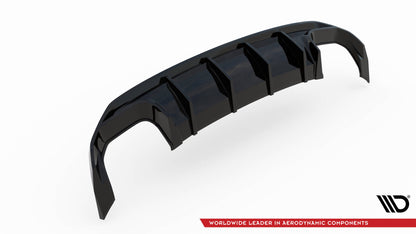 Maxton Diffusor Heck Ansatz für Audi S3 Limousine 8Y schwarz Hochglanz
