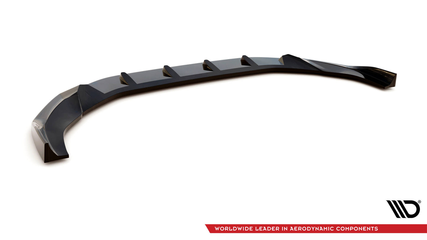 Maxton Front Ansatz V.1 für Audi A4 S-Line / S4 B9 Facelift schwarz Hochglanz