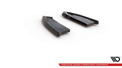 Maxton Heck Ansatz Flaps Diffusor für Volkswagen T-Roc R / R-Line Mk1 Facelift schwarz Hochglanz