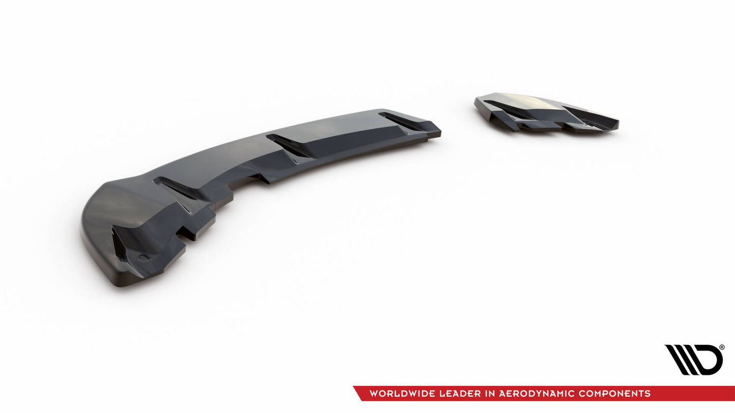 Maxton Heck Ansatz Flaps Diffusor für Seat Ibiza FR SC Mk4 Facelift schwarz Hochglanz