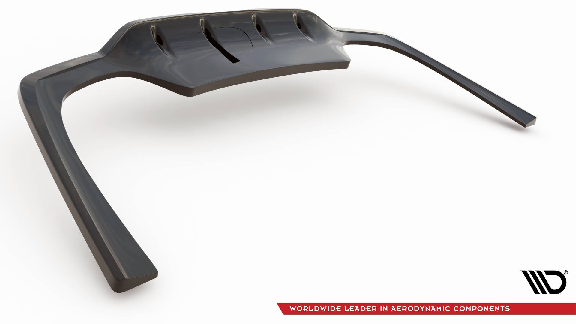 Maxton Mittlerer Diffusor Heck Ansatz DTM Look für Mercedes-Benz C AMG-Line W206 schwarz Hochglanz