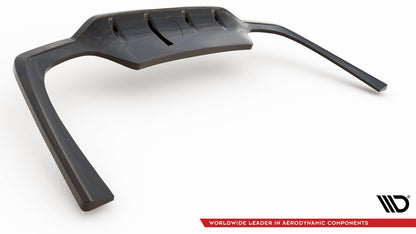 Maxton Mittlerer Diffusor Heck Ansatz DTM Look für Mercedes-Benz C AMG-Line W206 schwarz Hochglanz
