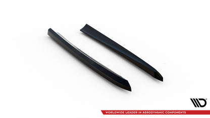 Maxton Heck Ansatz Flaps Diffusor für Mercedes-Benz E 55 AMG W211 schwarz Hochglanz