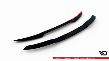 Maxton Spoiler CAP für Mercedes-Benz C Kombi AMG-Line / 43 AMG S206 schwarz Hochglanz