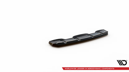 Maxton Mittlerer Diffusor Heck Ansatz für Volvo XC60 R-Design Mk1 Facelift schwarz Hochglanz