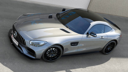 Maxton Front Ansatz für Mercedes-AMG GT S C190 Facelift schwarz Hochglanz