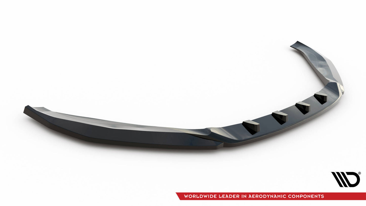 Maxton Front Ansatz V.2 für Audi TT S 8S Facelift schwarz Hochglanz