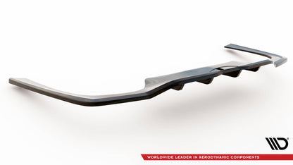 Maxton Mittlerer Diffusor Heck Ansatz DTM Look für Mercedes-Benz C AMG-Line W206 schwarz Hochglanz
