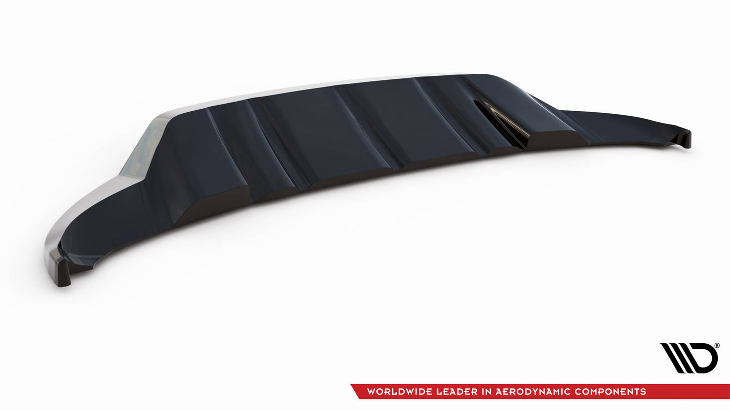 Maxton Front Ansatz für Porsche Cayenne Mk2 schwarz Hochglanz