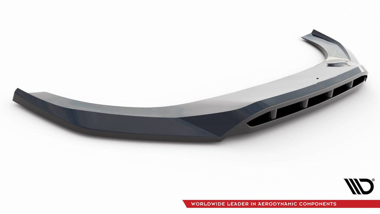 Maxton Front Ansatz V.2 für Audi SQ7 / Q7 S-Line Mk2 schwarz Hochglanz