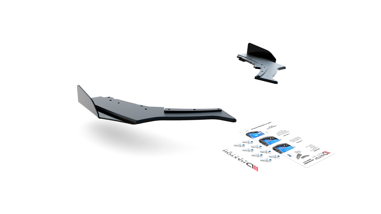 Maxton Robuste Racing Heck Ansatz Flaps Diffusor V.3 +Flaps für BMW 1er M140i  schwarz Hochglanz