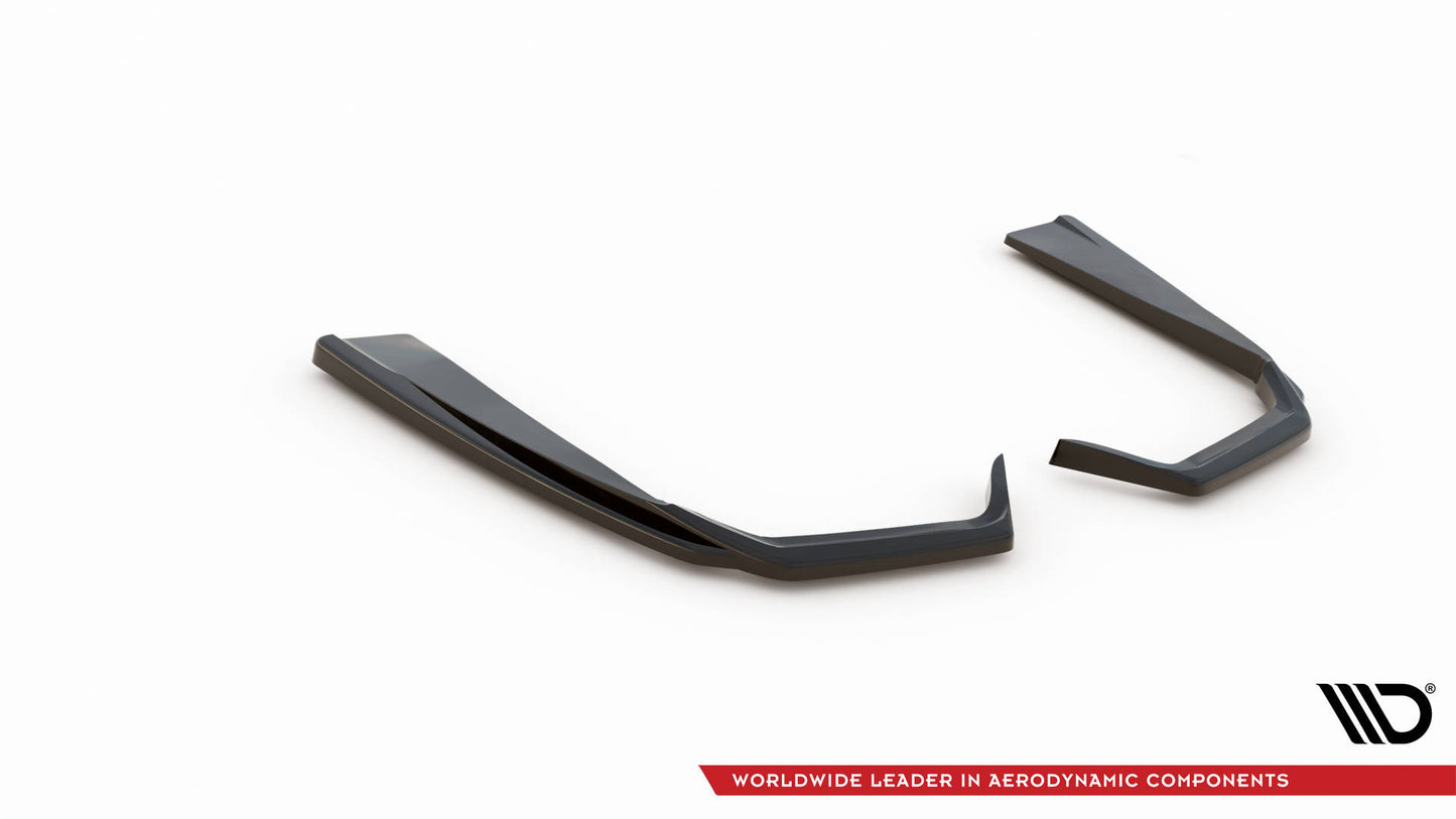 Maxton Heck Ansatz Flaps Diffusor für Mercedes-AMG C 43 Limousine W205 Facelift schwarz Hochglanz