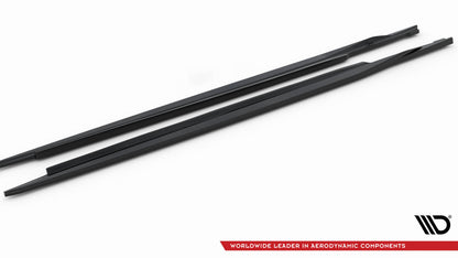 Maxton Seitenschweller Ansatz für BMW 5er GT M-Paket F07 schwarz Hochglanz