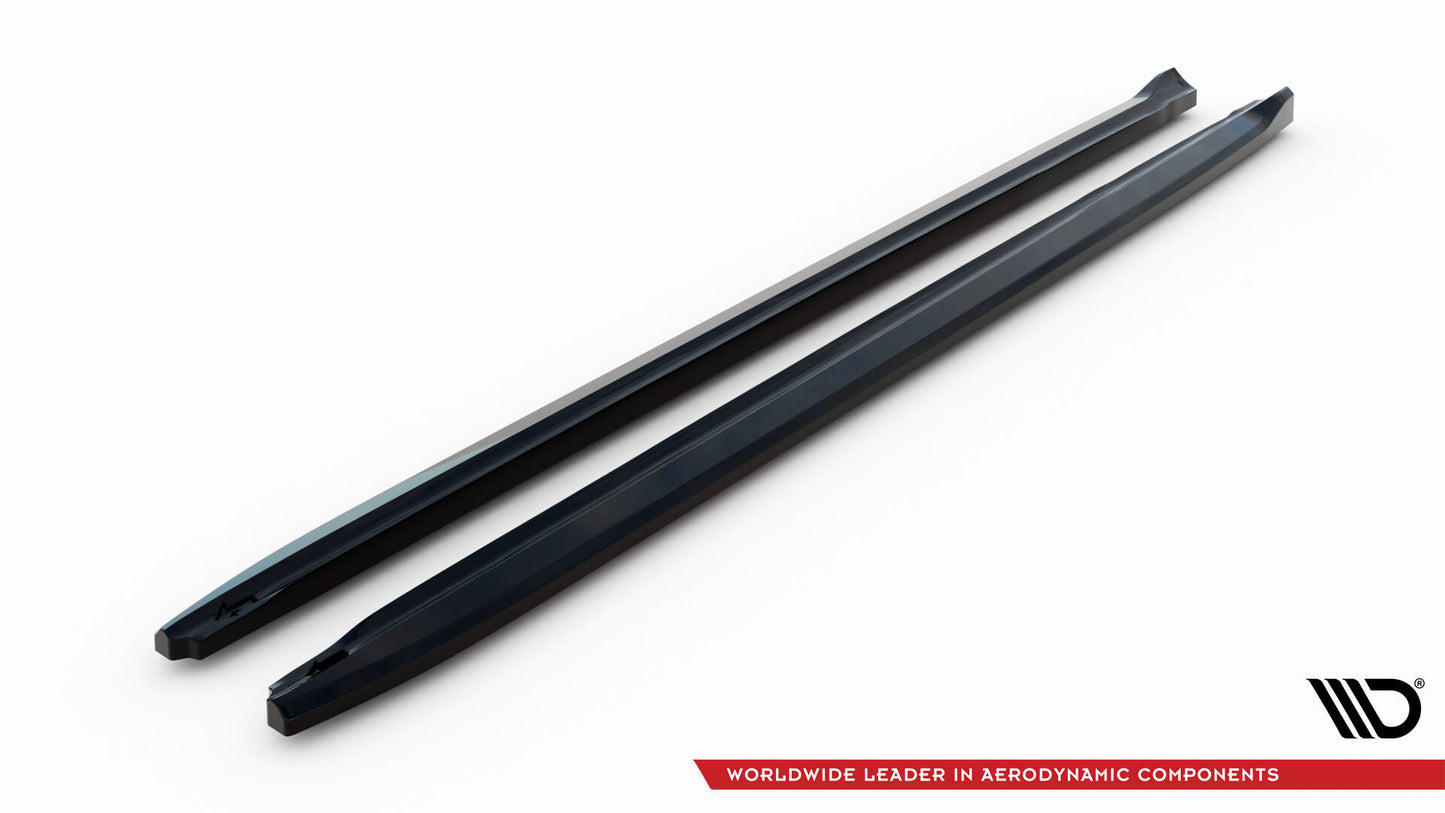 Maxton Seitenschweller Ansatz für V.2 für Audi S5 / A5 S-Line Coupe 8T schwarz Hochglanz