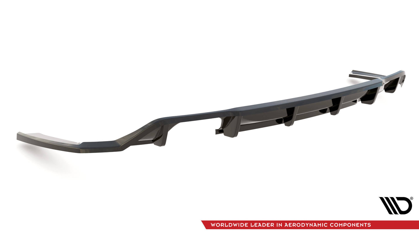 Maxton Mittlerer Diffusor Heck Ansatz DTM Look für BMW 2 M-Paket F22 schwarz Hochglanz