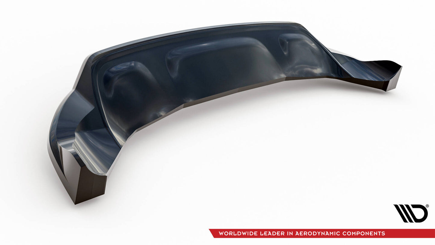 Maxton Mittlerer Diffusor Heck Ansatz DTM Look für Jeep Compass Limited Mk2 Facelift schwarz Hochglanz