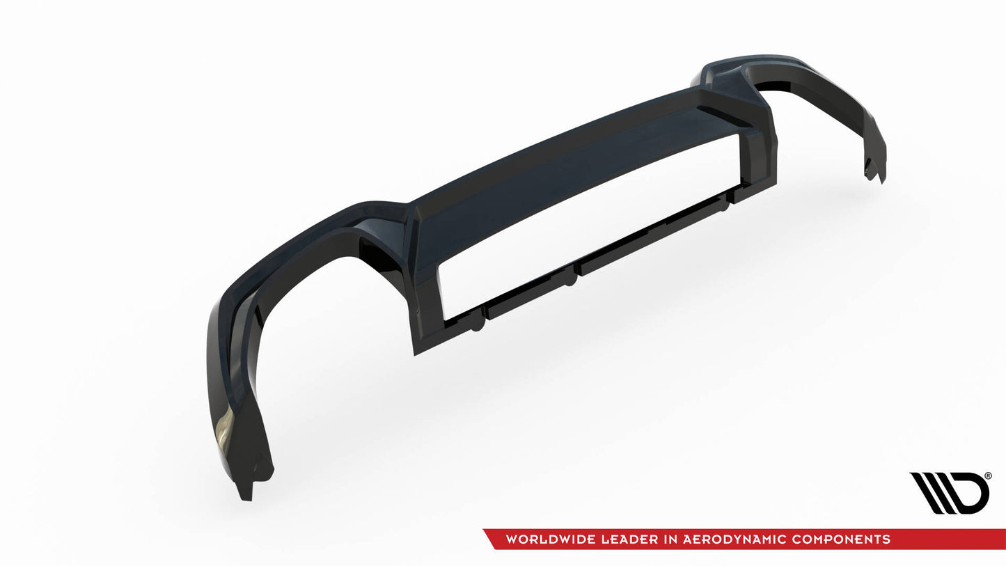 Maxton Diffusor Heck Ansatz für BMW M340i G20 / G21 (Passend für Fahrzeuge mit Anhängerkupplung) schwarz Hochglanz