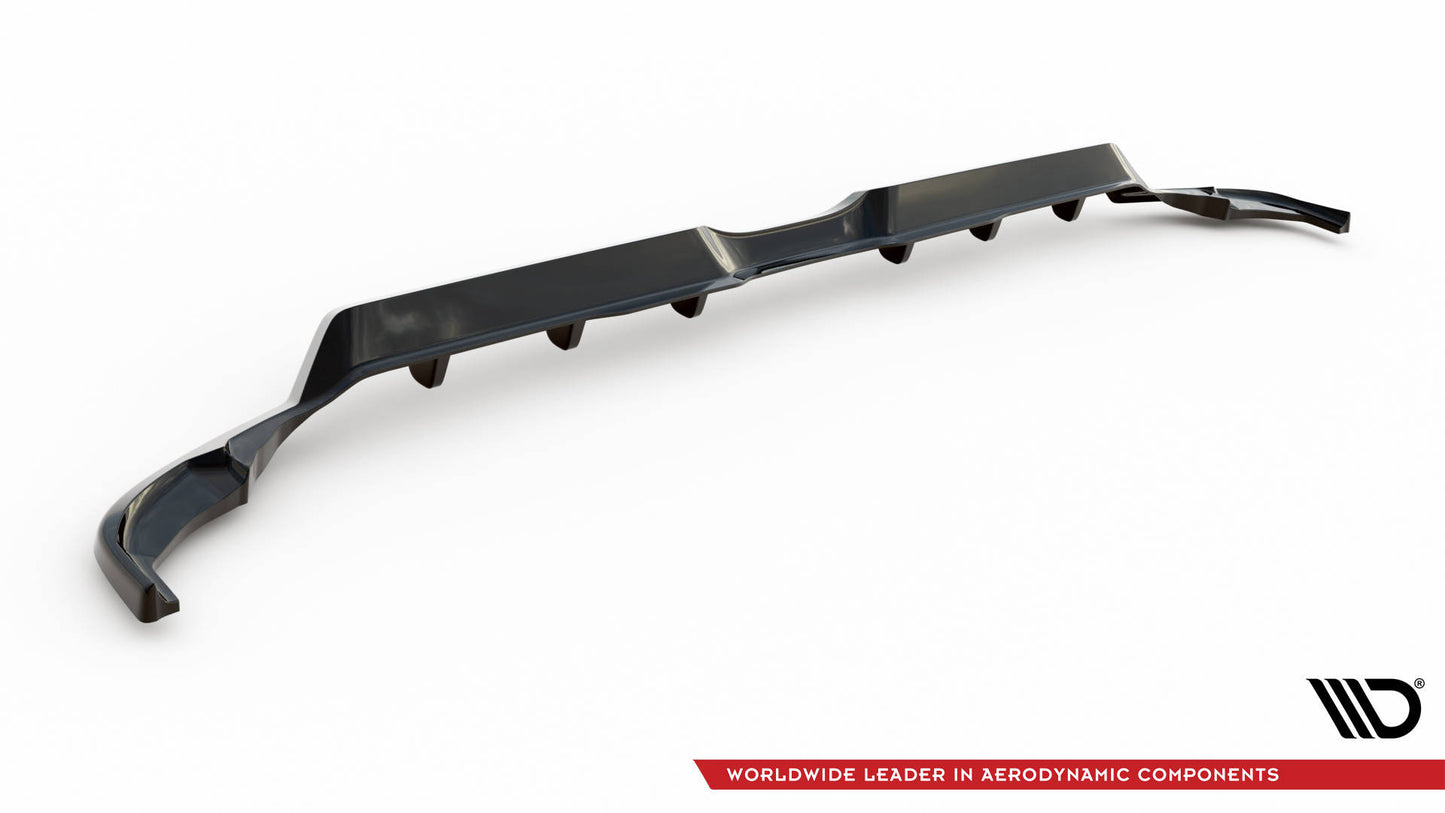Maxton Mittlerer Diffusor Heck Ansatz DTM Look für V.2 Toyota Yaris Mk4 schwarz Hochglanz