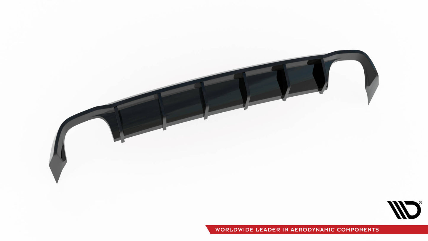 Maxton Diffusor Heck Ansatz für Seat Leon Cupra Sportstourer Mk3 schwarz Hochglanz