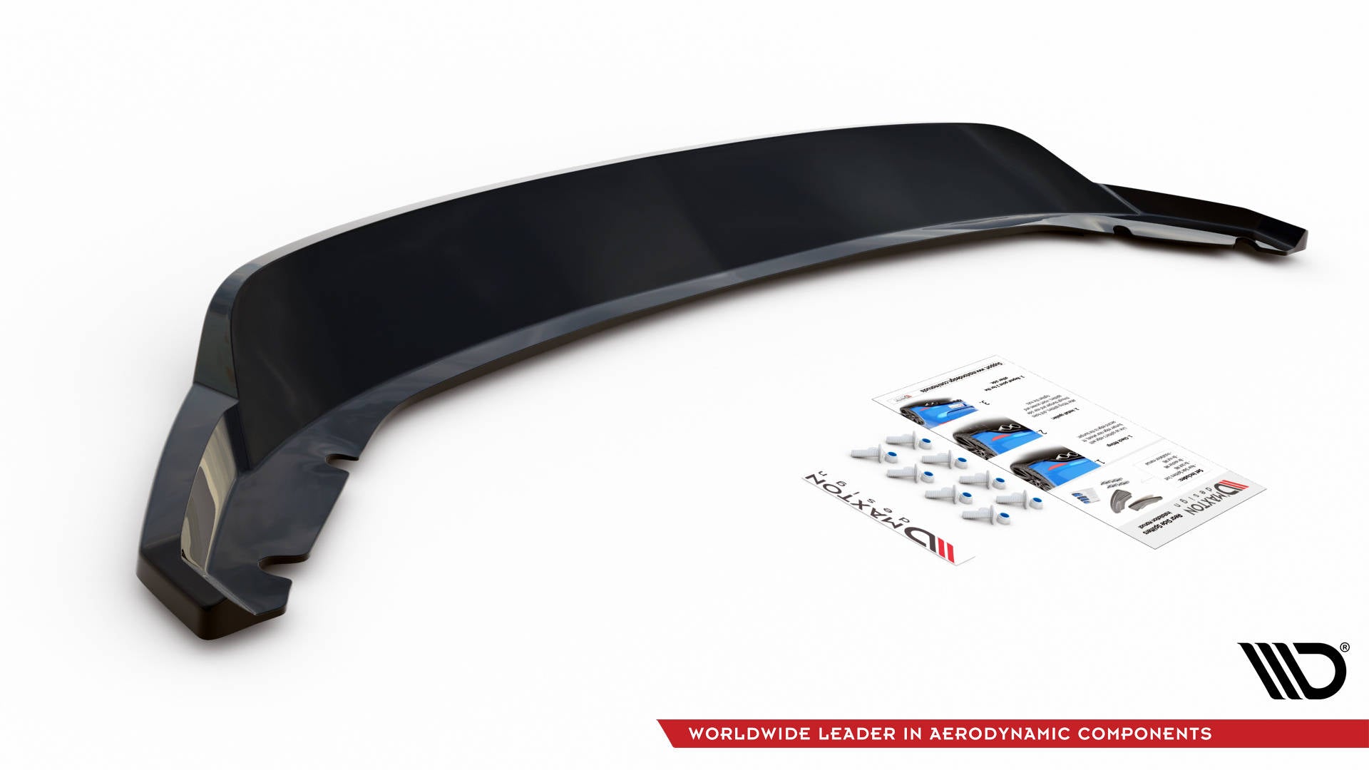 Maxton Mittlerer Diffusor Heck Ansatz DTM Look für Seat Leon Hatchback Mk3 schwarz Hochglanz