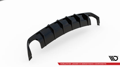 Maxton Diffusor Heck Ansatz V.1 für Volkswagen Scirocco R Mk3 schwarz Hochglanz