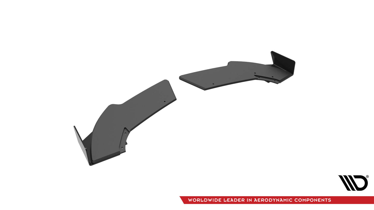 Maxton Street Pro Heck Ansatz Flaps Diffusor +Flaps für Mercedes-Benz A 45 AMG W176 Facelift schwarz Hochglanz