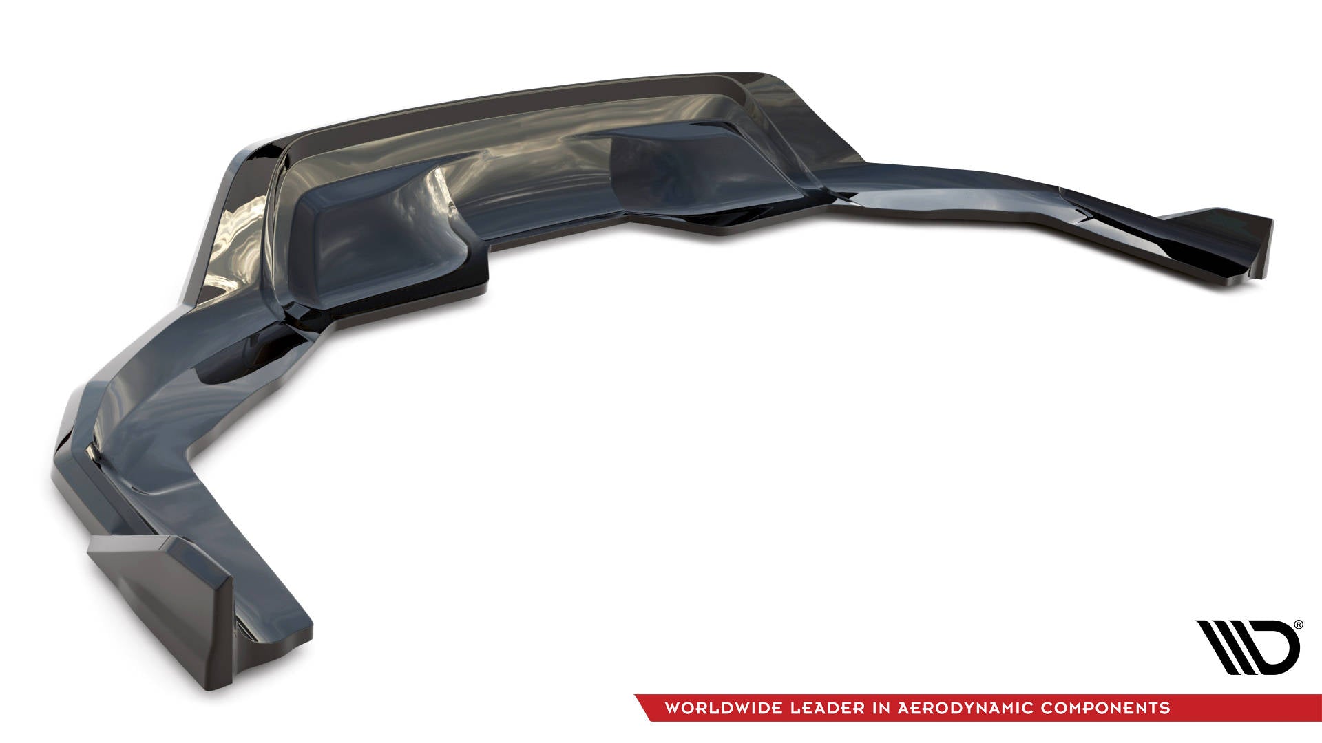 Maxton Mittlerer Diffusor Heck Ansatz DTM Look für BMW X6 M-Paket F16 schwarz Hochglanz