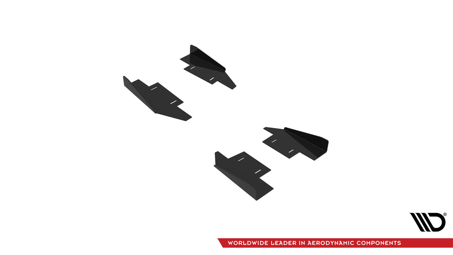 Maxton Side Flaps Audi A5 / A5 S-Line / S5 Coupe / Cabrio 8T / 8T Facelift schwarz Hochglanz