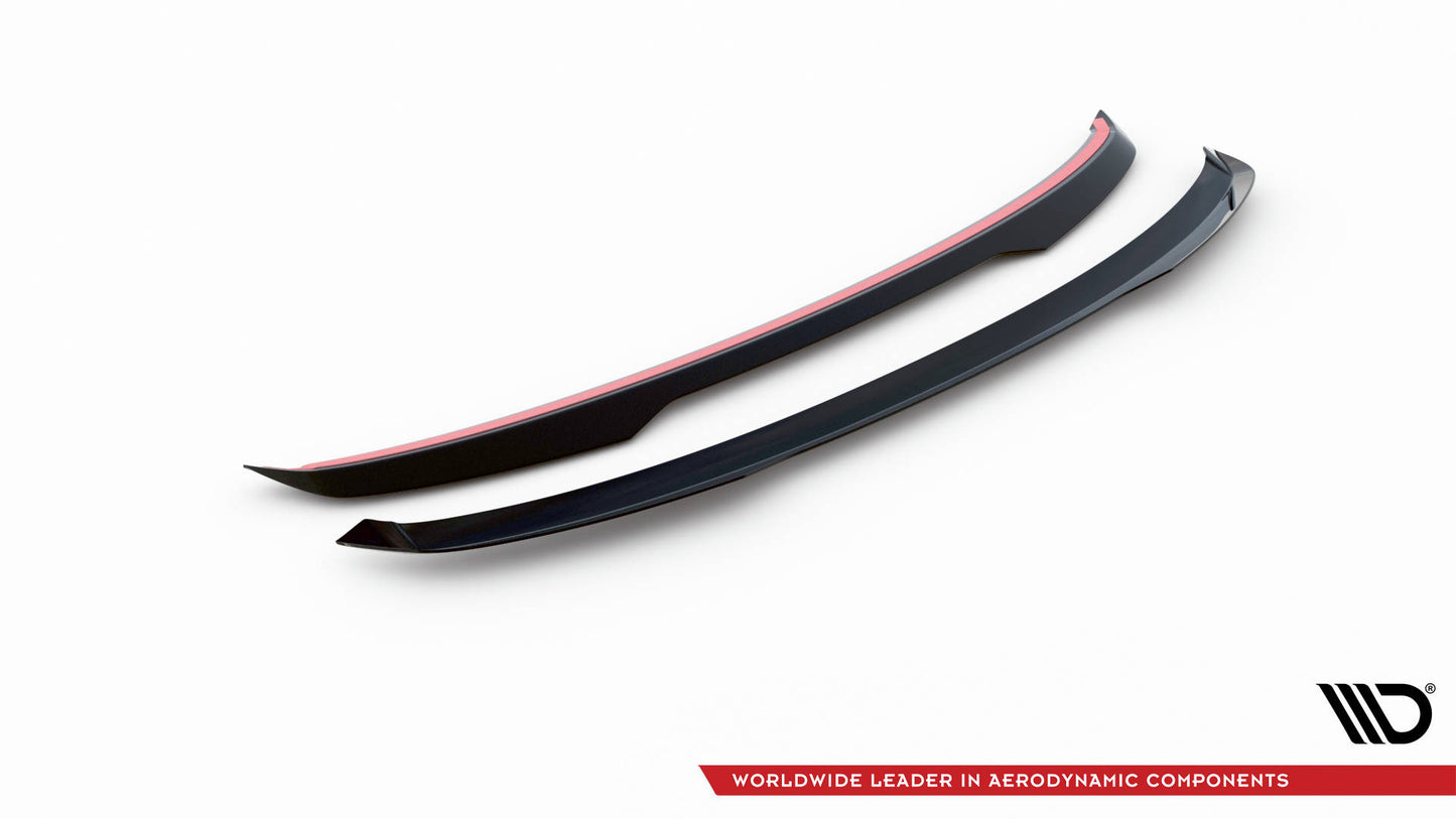 Maxton Spoiler CAP für Volkswagen T-Roc R / R-Line Mk1 Facelift schwarz Hochglanz