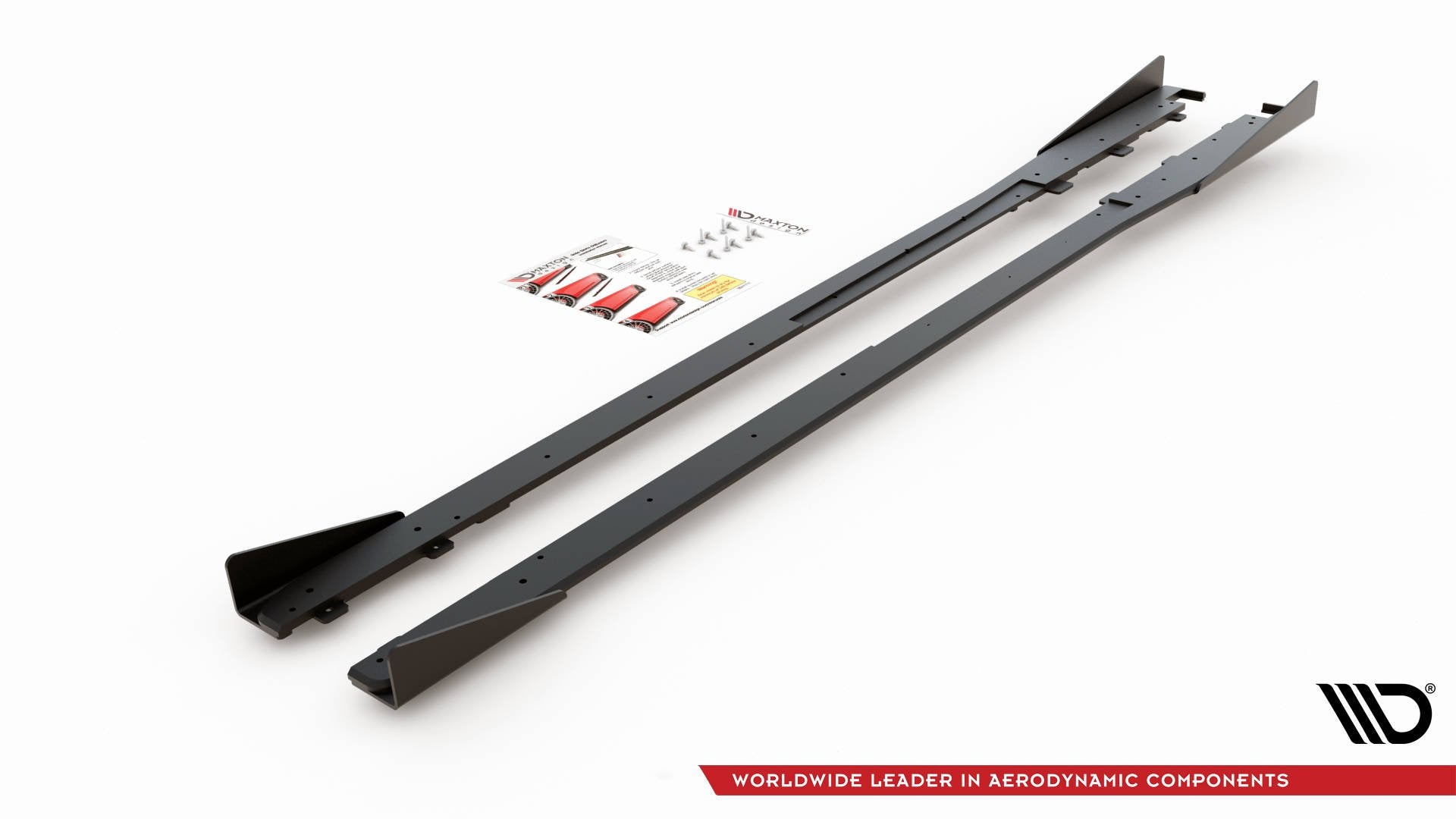 Maxton Robuste Racing Seitenschweller Ansatz für für + Flaps Toyota GR Yaris Mk4  schwarz Hochglanz