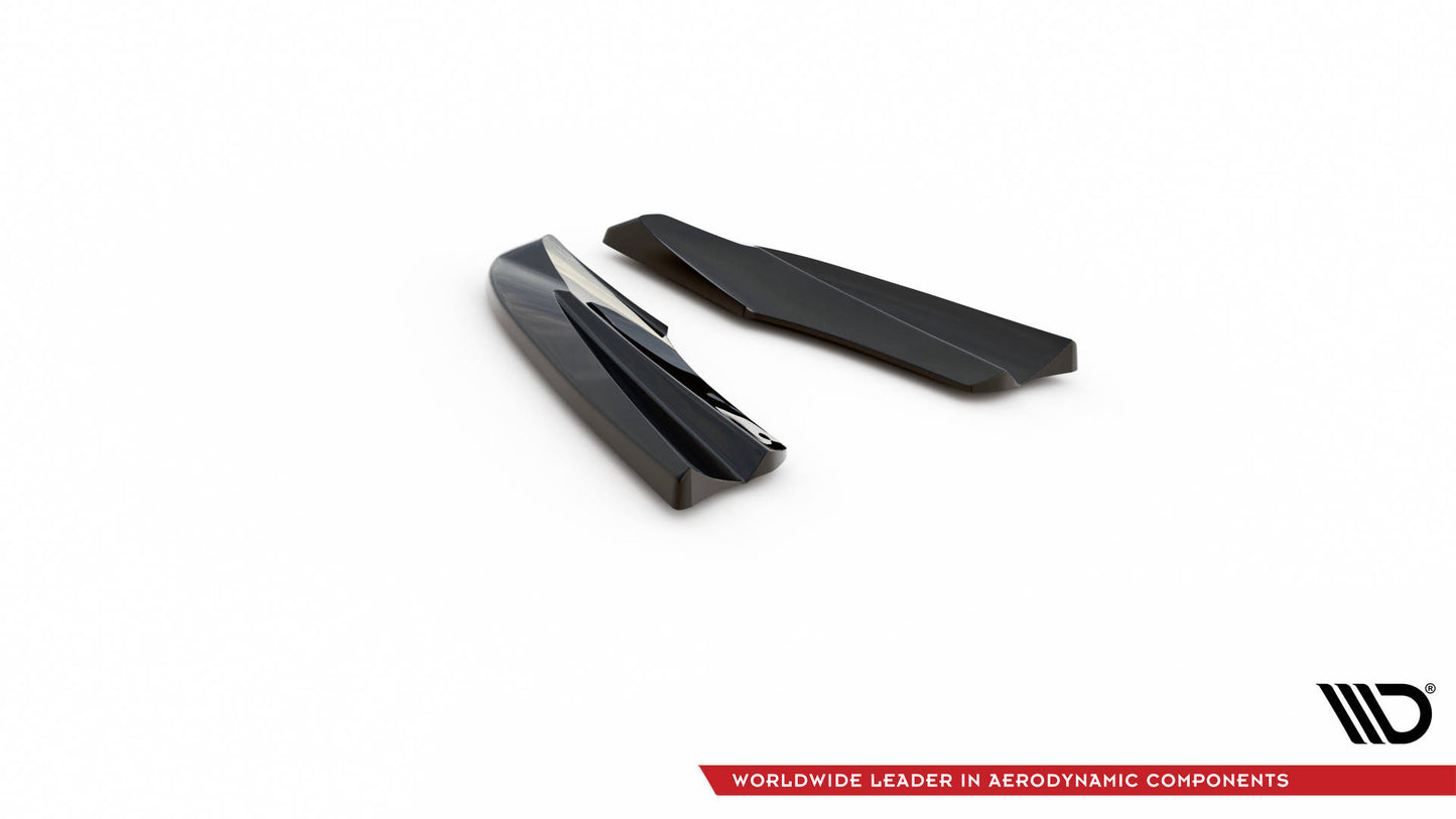 Maxton Heck Ansatz Flaps Diffusor für Volvo S60 R-Design Mk2 schwarz Hochglanz