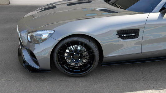 Maxton Front Ansatz für Mercedes-AMG GT S C190 Facelift schwarz Hochglanz