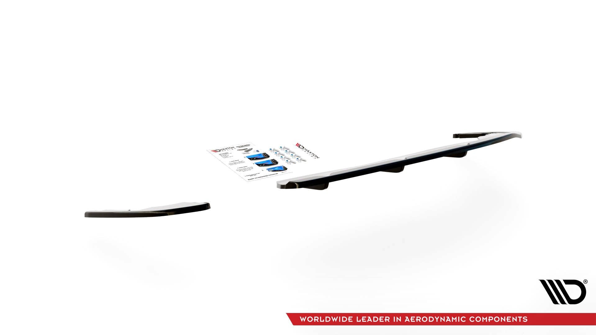 Maxton Mittlerer Diffusor Heck Ansatz DTM Look für Peugeot 508 GT-Line Mk2 schwarz Hochglanz