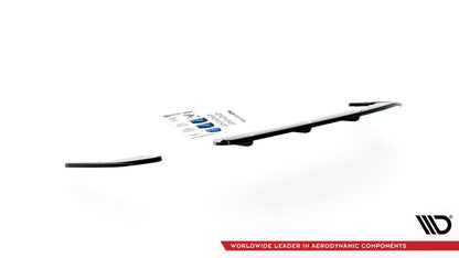 Maxton Mittlerer Diffusor Heck Ansatz DTM Look für Peugeot 508 GT-Line Mk2 schwarz Hochglanz
