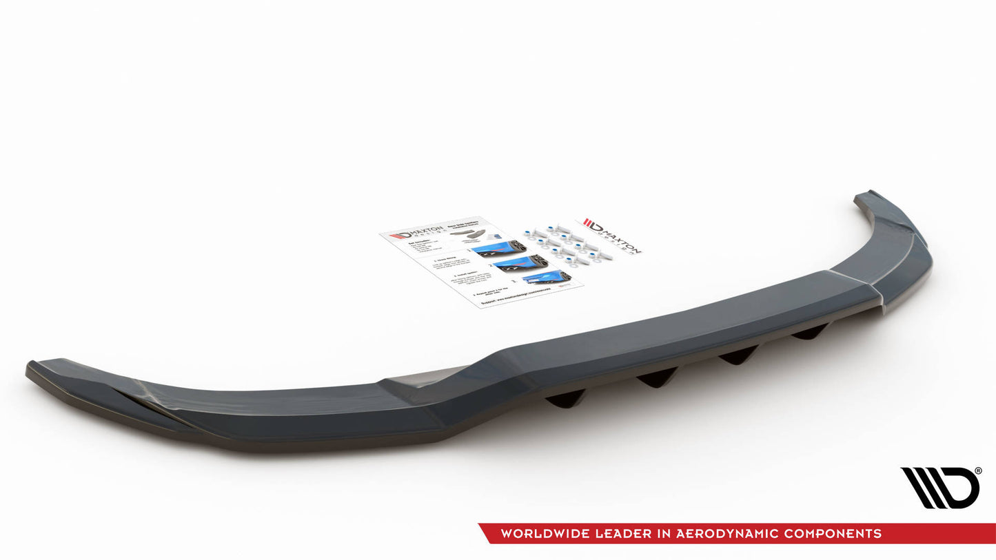 Maxton Mittlerer Diffusor Heck Ansatz DTM Look für Audi A3 S-Line Sportback 8Y schwarz Hochglanz