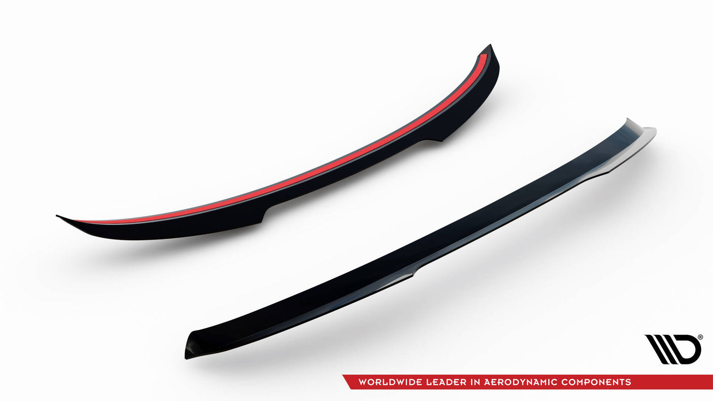 Maxton Spoiler CAP V.2 für Seat Leon Cupra Sportstourer Mk3 Facelift schwarz Hochglanz