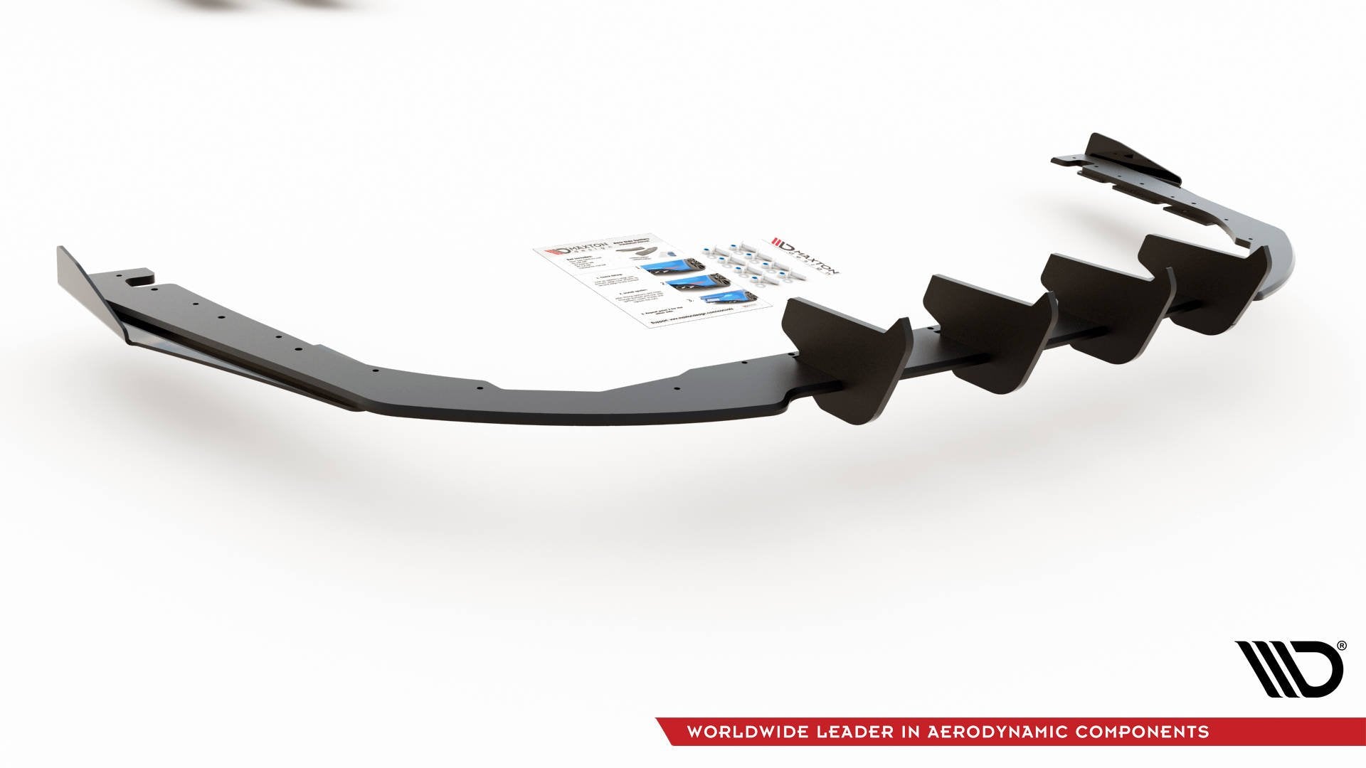 Maxton Robuste Racing Diffusor Heck Ansatz +Flaps für Volkswagen Arteon R-Line schwarz Hochglanz