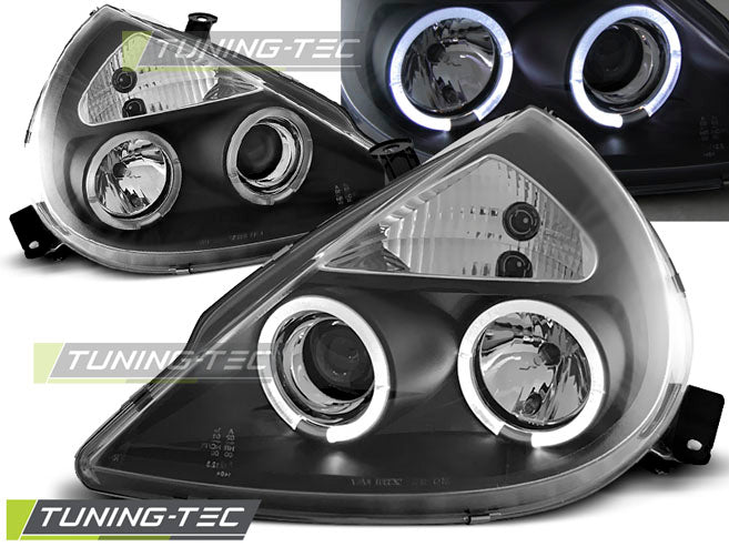 Tuning-Tec LED Angel Eyes Scheinwerfer für Ford KA 96-08 schwarz