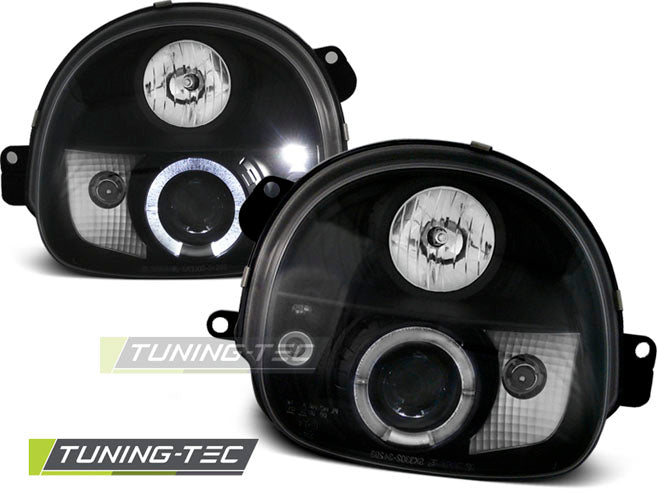 Tuning-Tec LED Angel Eyes Scheinwerfer für Renault Twingo 93-98 schwarz