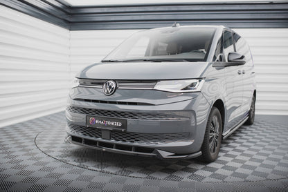 Maxton Front Ansatz V.2 für Volkswagen Multivan T7 schwarz Hochglanz