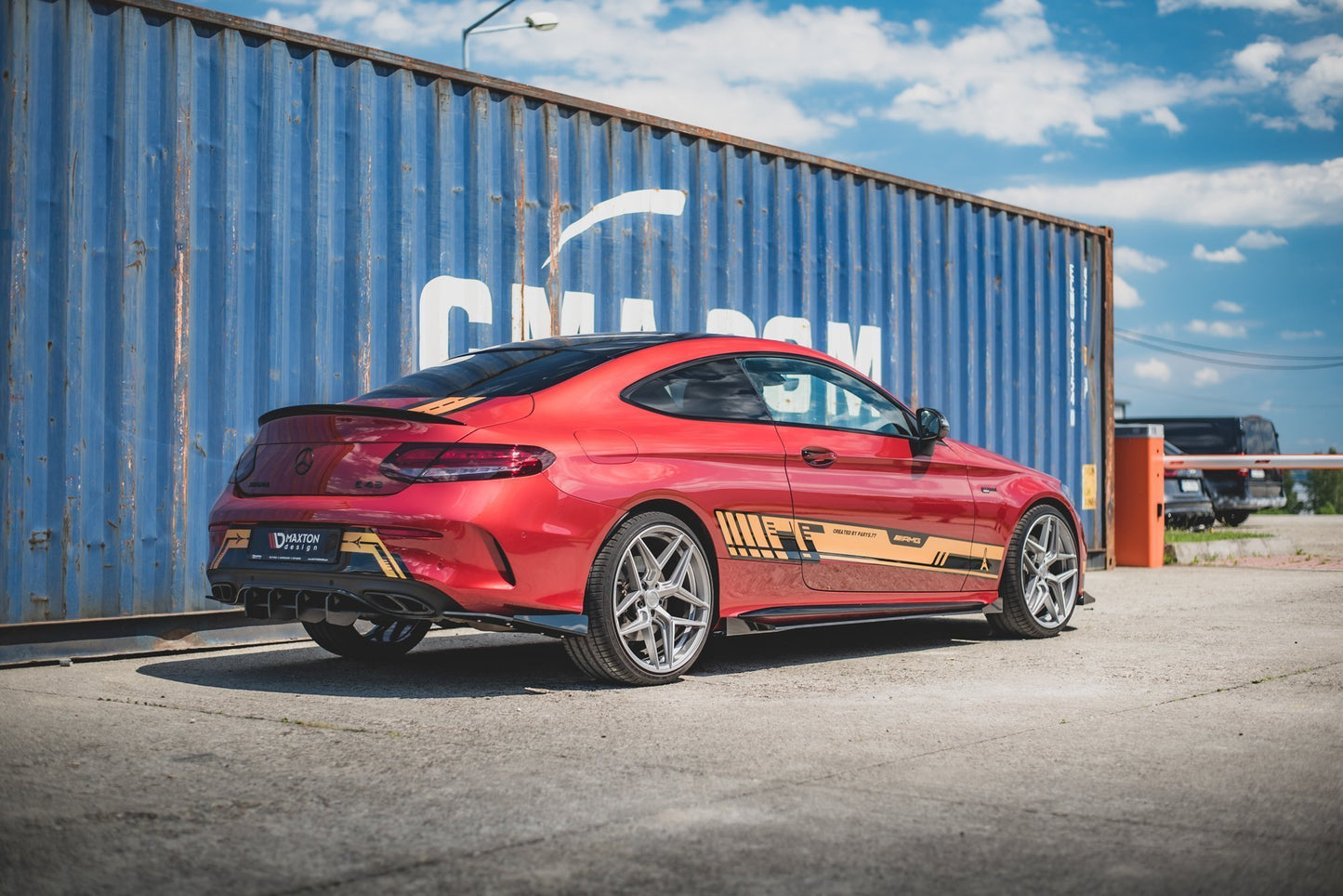 Maxton Robuste Racing Heckschürze für Mercedes-AMG C43 Coupe C205