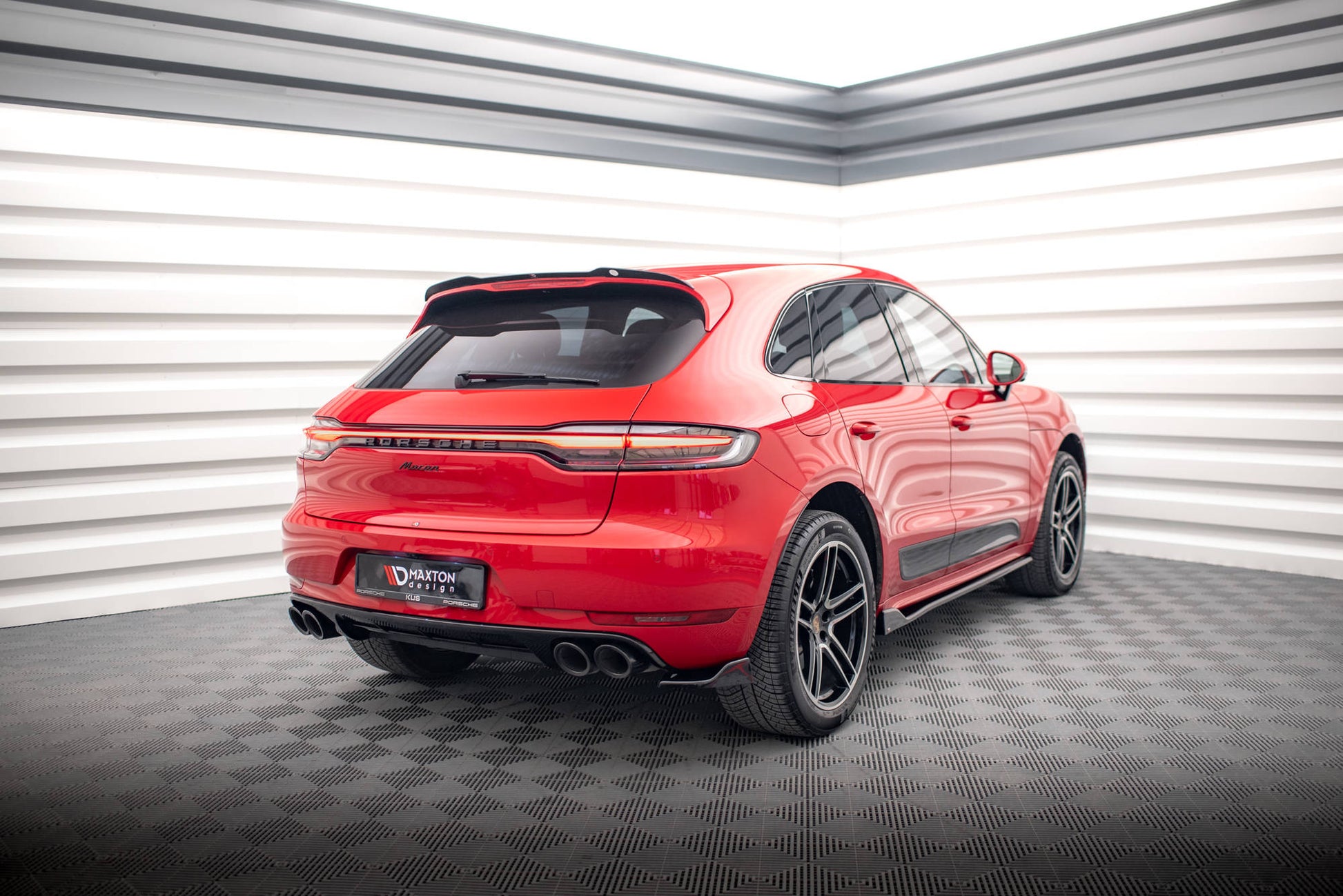 Maxton Spoiler CAP für Porsche Macan Mk1 Facelift schwarz matt