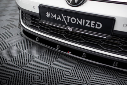 Maxton Front Ansatz V.1 für Volkswagen Polo GTI Mk6 Facelift schwarz Hochglanz