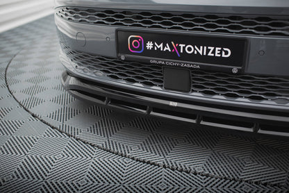 Maxton Front Ansatz V.1 für Volkswagen Multivan T7 schwarz Hochglanz