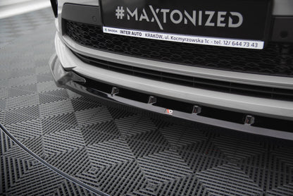 Maxton Front Ansatz V.1 für Skoda Kodiaq RS Mk1 Facelift schwarz Hochglanz