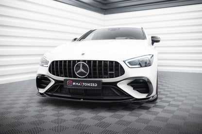 Maxton Front Ansatz V.1 für Mercedes-AMG GT 43 4 Door Coupe V8 Styling Package schwarz Hochglanz