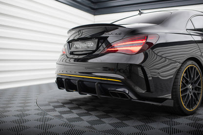 Maxton Hintere Seiten Flaps für Mercedes-AMG CLA 45 C117 Facelift schwarz Hochglanz