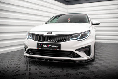 Maxton Front Ansatz V.2 für Kia Optima Mk4 Facelift schwarz Hochglanz