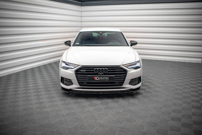 Maxton Front Ansatz V.3 für Audi A6 C8 schwarz Hochglanz